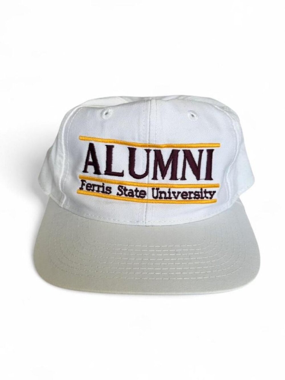 Vintage The Game Snapback Hat Ferris State University Alumni Split Bar
